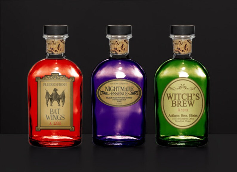DIY Halloween Bottle Label Printables, Apothecary Labels, Halloween ...