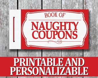 Printable Naughty Coupon Book, Erotic Valentine Gift for Him, Boyfriend Couple Gift, Last Minute Anniversary Gift for Man, Adult Birthday