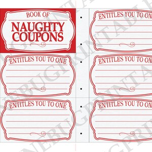 Printable Naughty Coupon Book, Erotic Valentine Gift for Him, Boyfriend ...