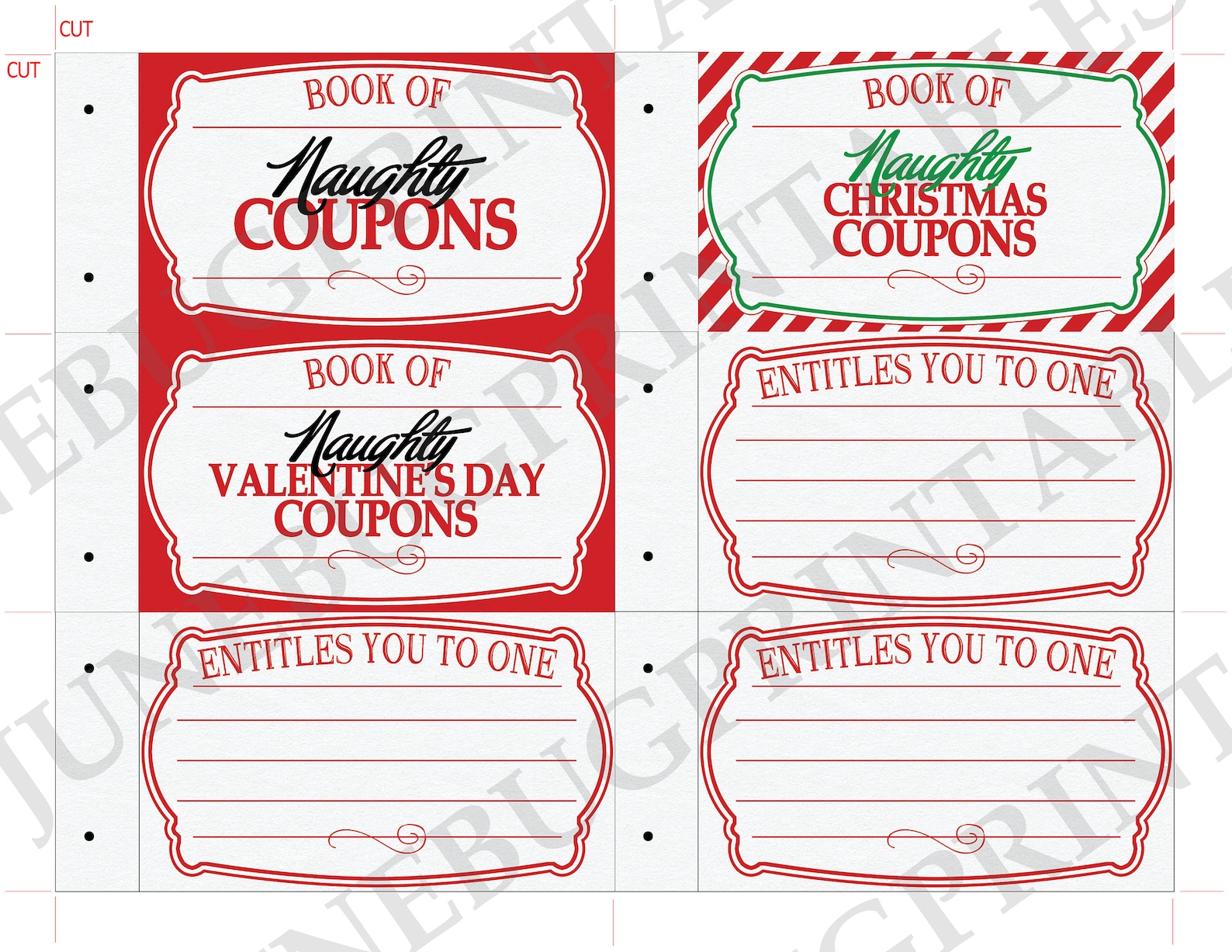 Printable Naughty Coupon Book Erotic Valentine's Day Gift | Etsy