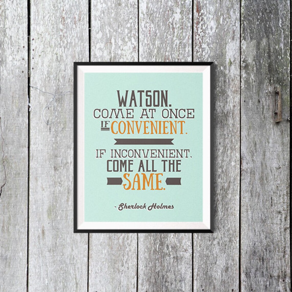 Sherlock Holmes Wall Art Book Quote Printable Hipster Etsy