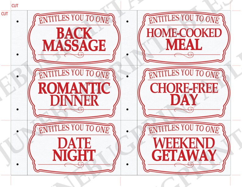 Printable Love Coupon Book Boyfriend Valentines Day Gift | Etsy