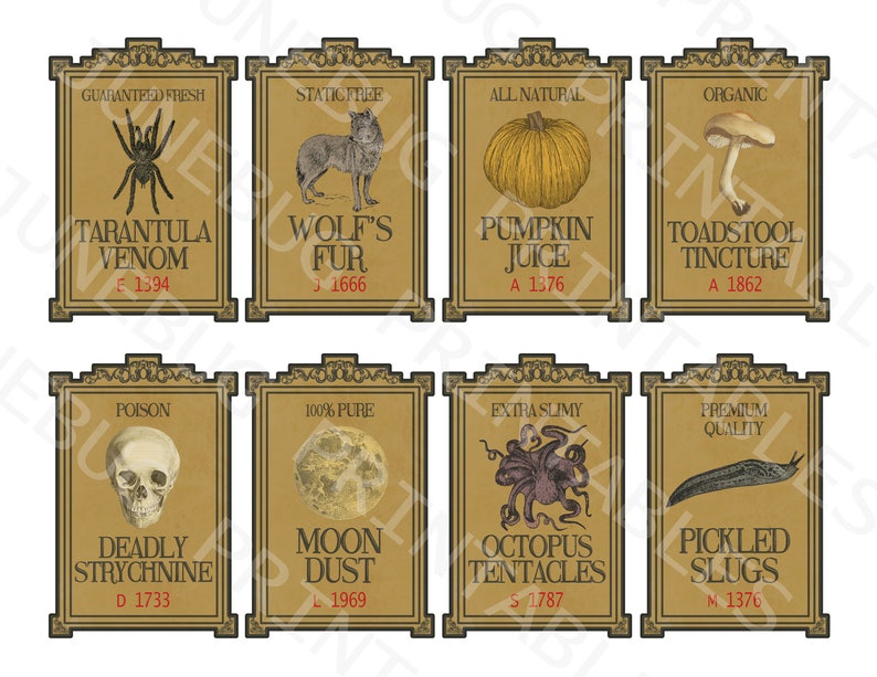halloween bottle label printables diy halloween potion etsy