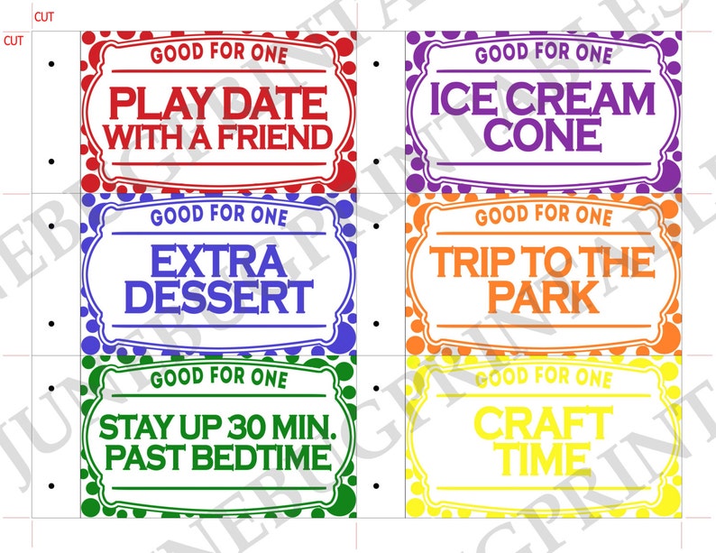 printable kids coupon book kids christmas reward coupons