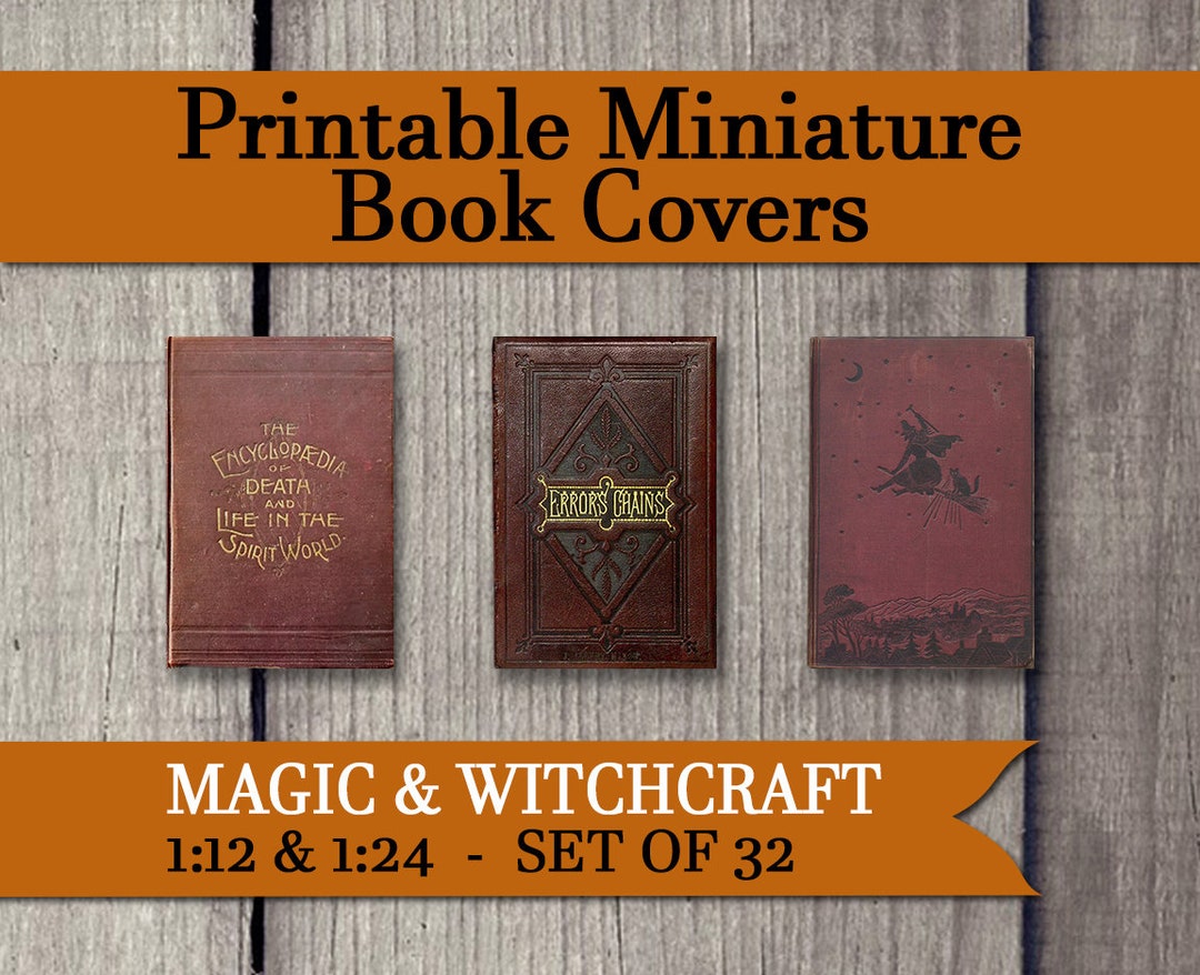 32-mini-halloween-book-covers-printable-antique-magic-book-set