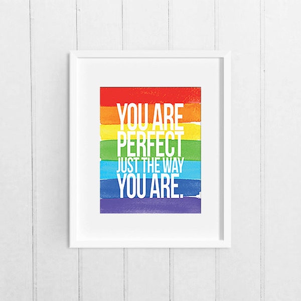 Printable Rainbow Wall Art: Inspirational Quote 8x10 Print (Digital Download)