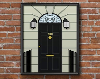 Sherlock Holmes 221B Baker Street Door Print: Geeky Fandom
