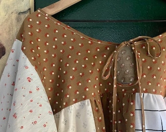 Blusa campesina de patchwork