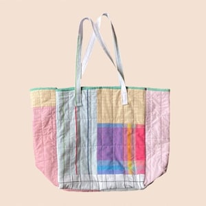 XL Abstract Quilted Tote Bag