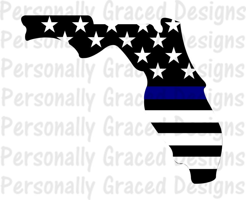 Download SVG DXF EPS Cut file Florida State Flag Thin Blue Line svg ...
