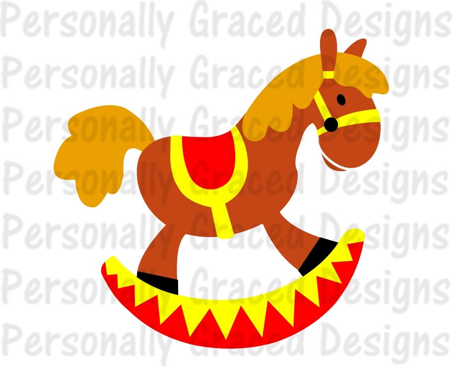 Download Svg Dxf Eps Cut File Rocking Horse Svg Silhouette Cut File Etsy