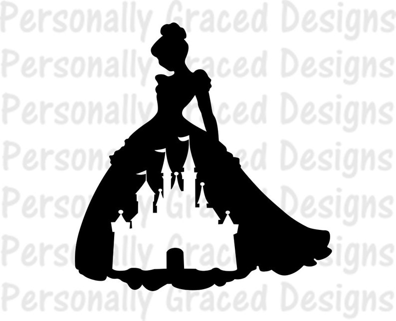 Download SVG DXF EPS Cut file Pretty Princess as Cinderella with | Etsy