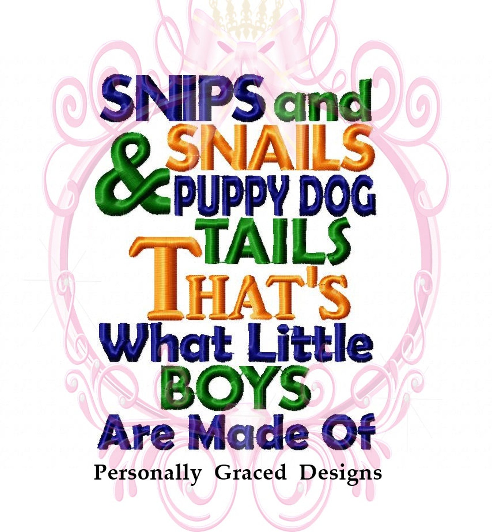 Snips and Snails and Puppy Dog Tails That's What Little Etsy