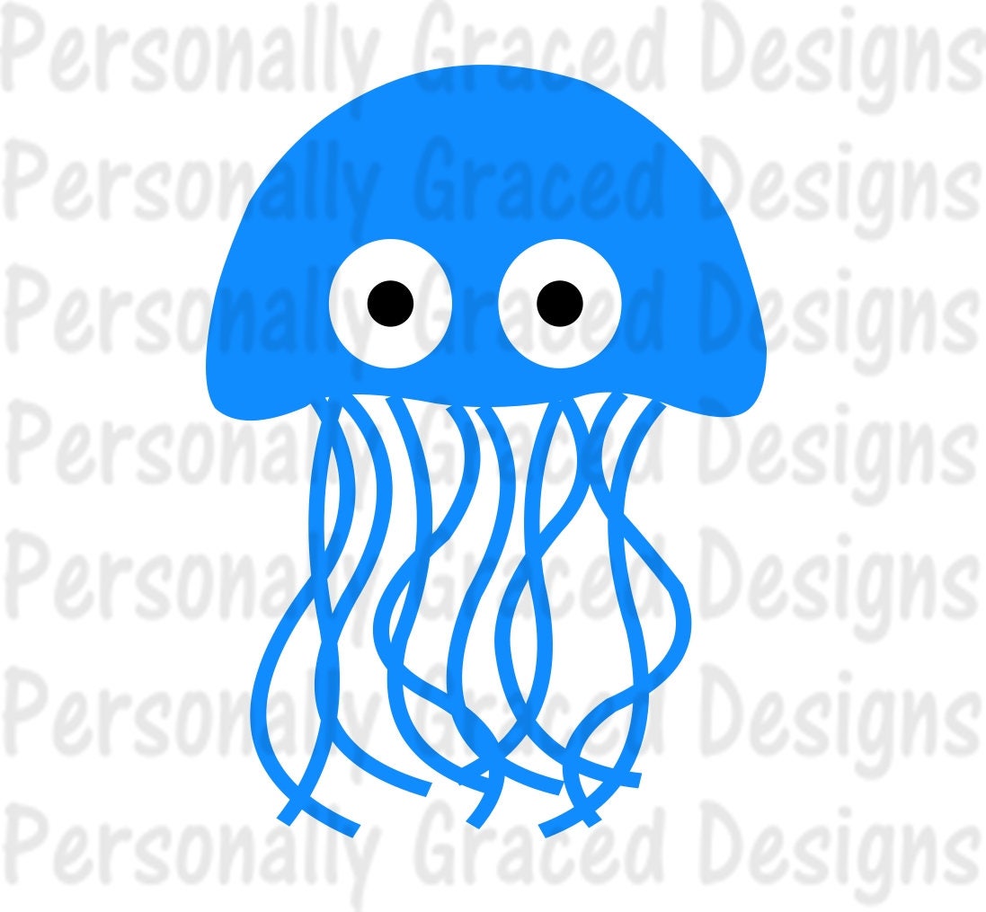 Download SVG DXF EPS Cut file JellyFish svg silhouette cut file | Etsy