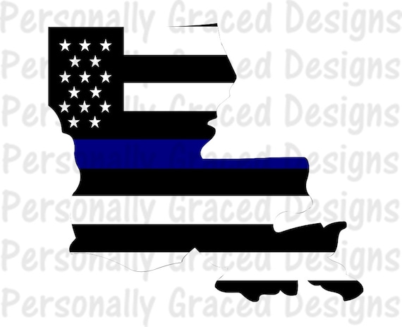Download SVG DXF EPS Cut file Louisiana State Flag Thin Blue Line ...