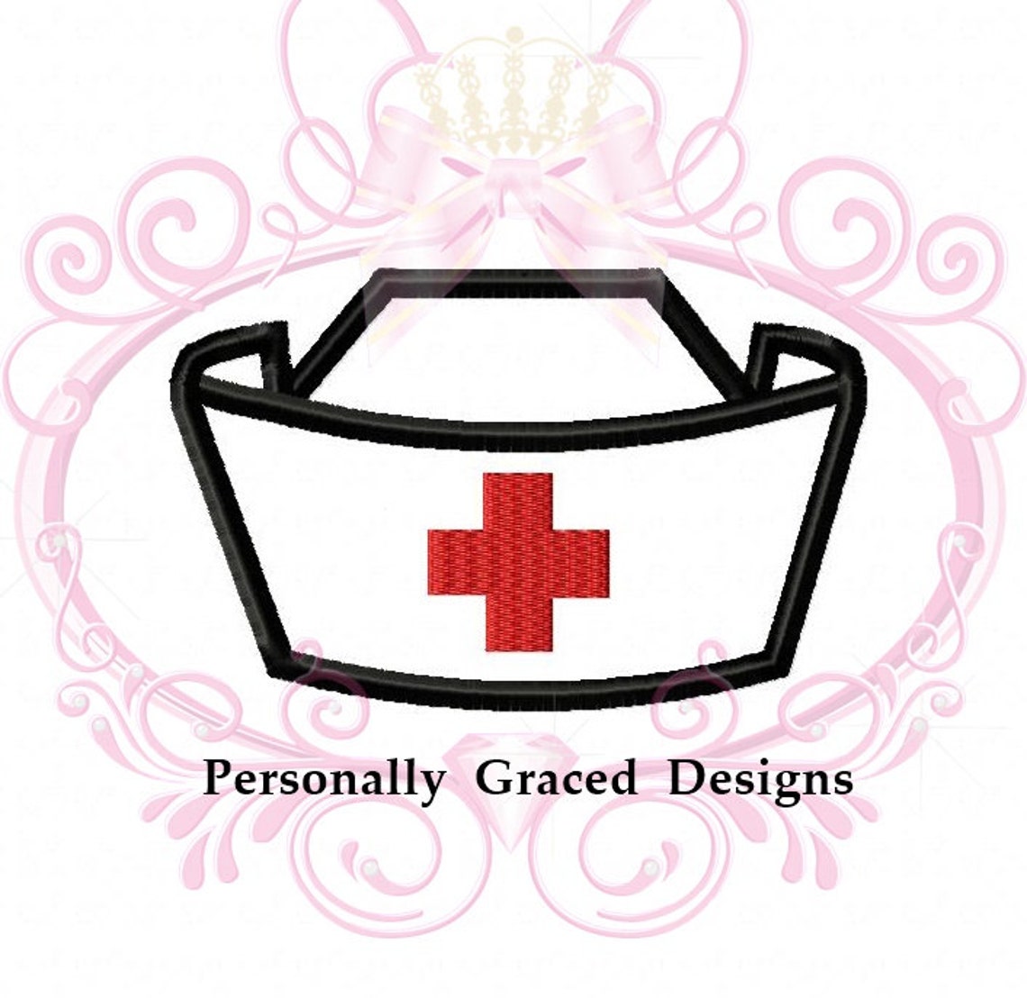 Medical Nurse Hat Cap Applique Machine Embroidery Design 4 Etsy