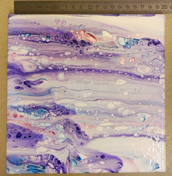 Table 2020cm Purple Acrylic Paint Pouring 