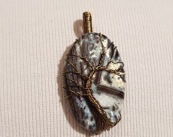 Pendentif Jaspe et son arbre de vie