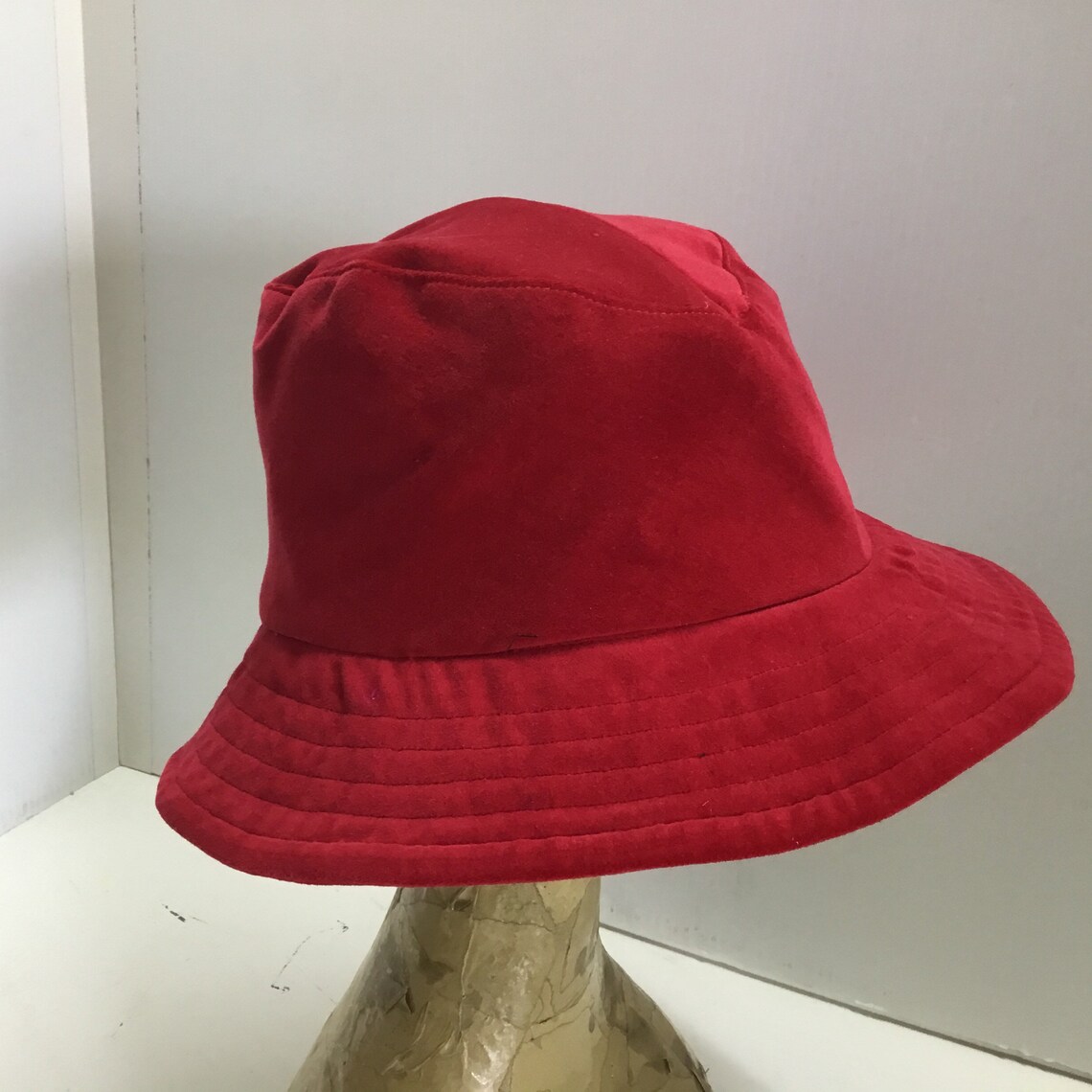 Bucket hat 21 handmade red velvet hat dressy hat casual Etsy