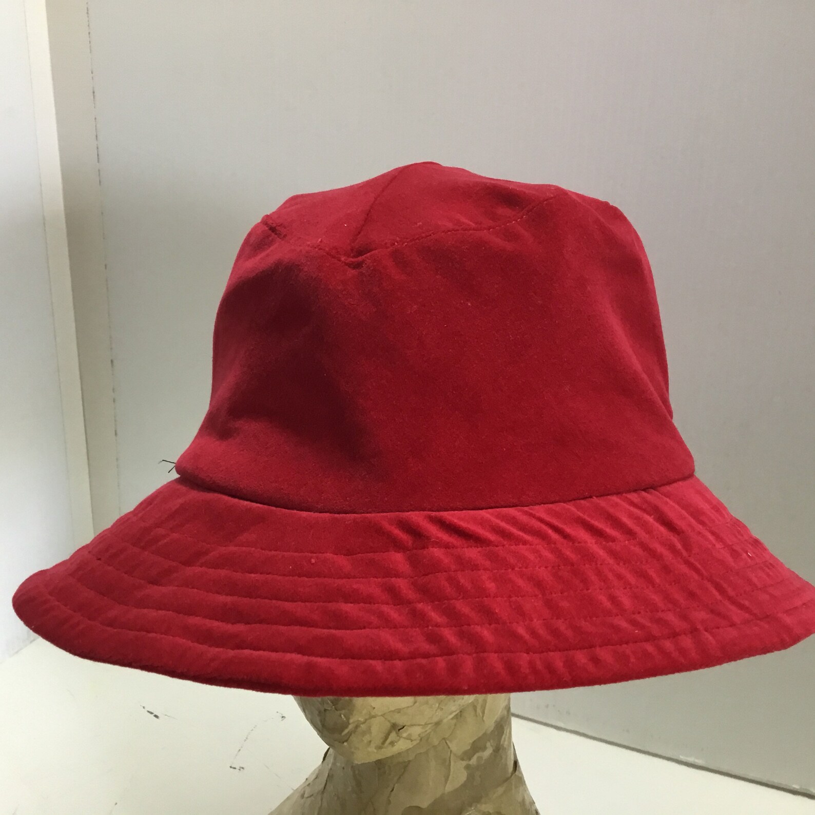 red velvet bucket hat