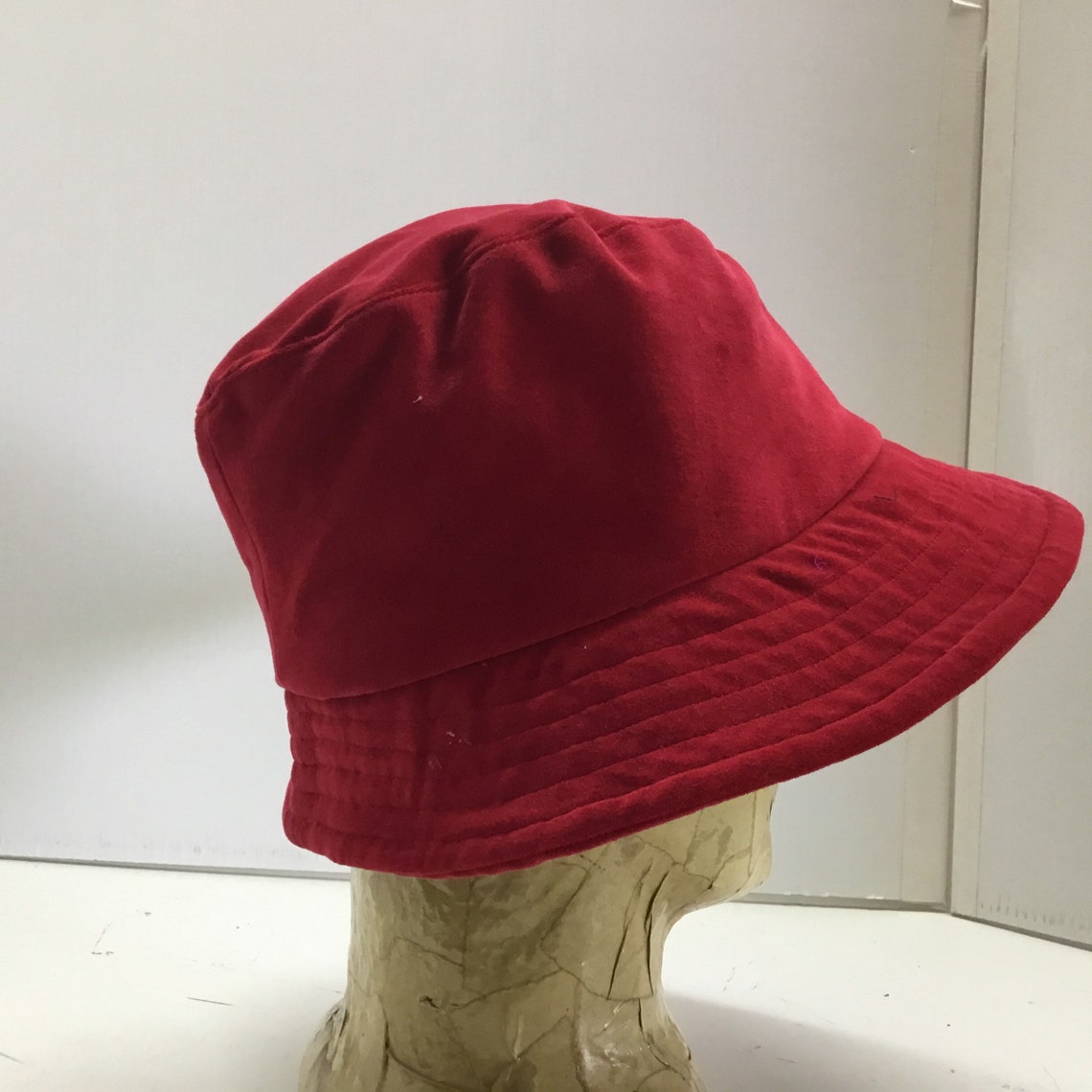 Bucket hat 21 handmade red velvet hat dressy hat casual Etsy