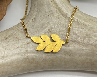 Olive Leaf Necklace, Gold Leaf necklace, Mini Leaf Necklace, Olive Branch, Branch necklace, Mini Gold Necklace, Bridesmaids Jewelry, wedding