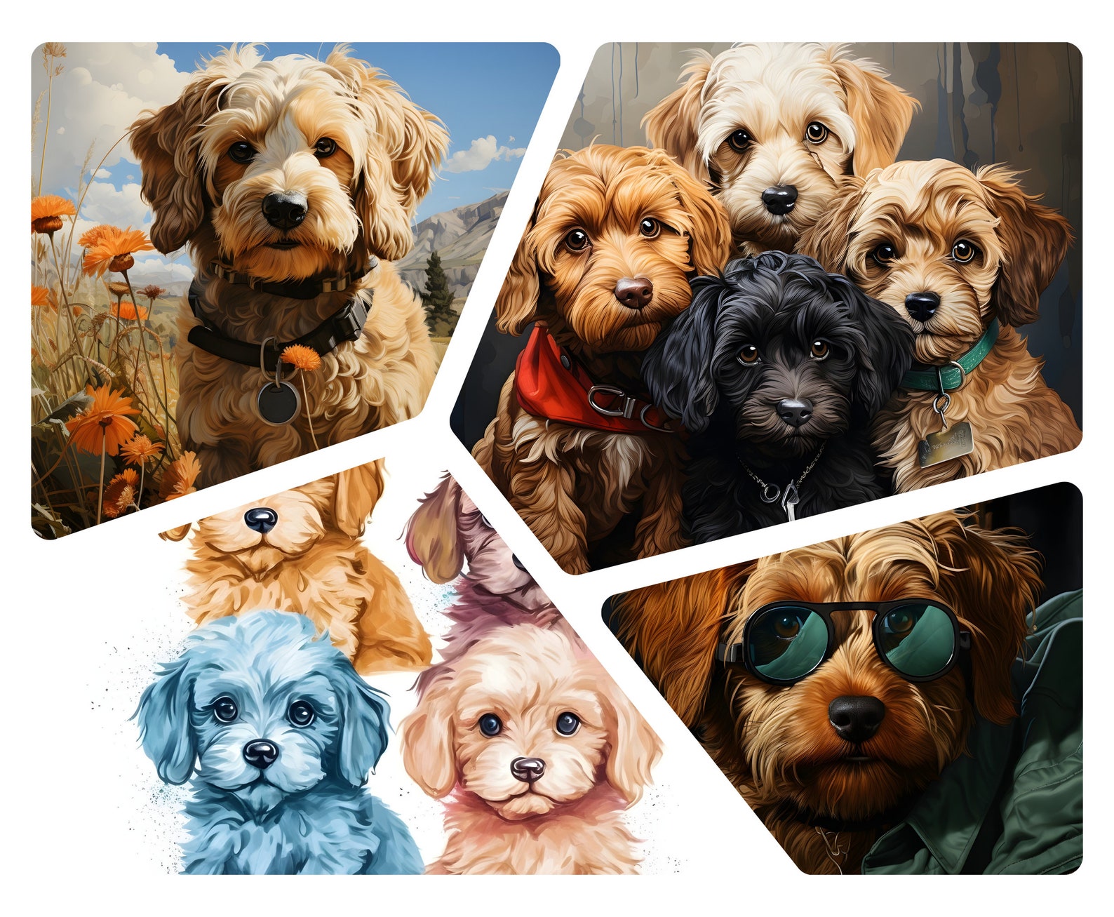 Cockapoo Digital Clip Art/instant Download/digital Printable/book ...