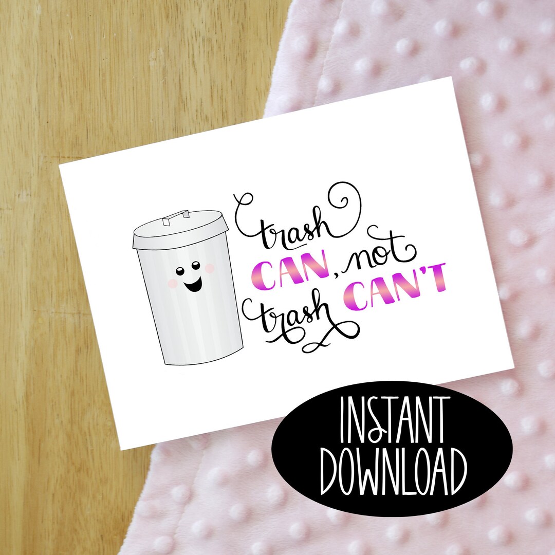 Trash CAN Printable - Etsy
