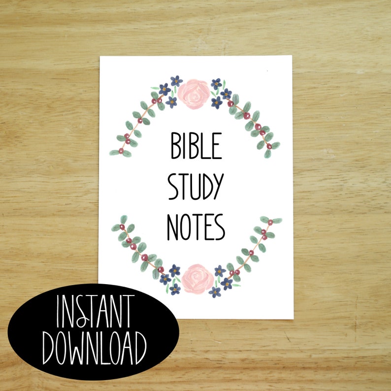 Bible Study Notes Printable - Etsy