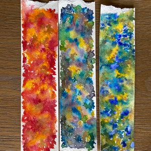 Hand Painted Watercolor Bookmarks