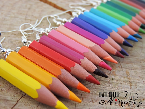 Colored pencil best sale earrings