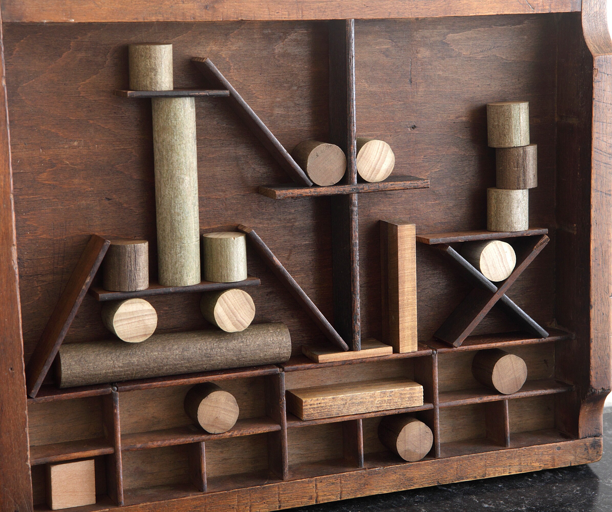 Infinite Assemblage Of Treen Wooden Blocks In Antique Printers Etsy