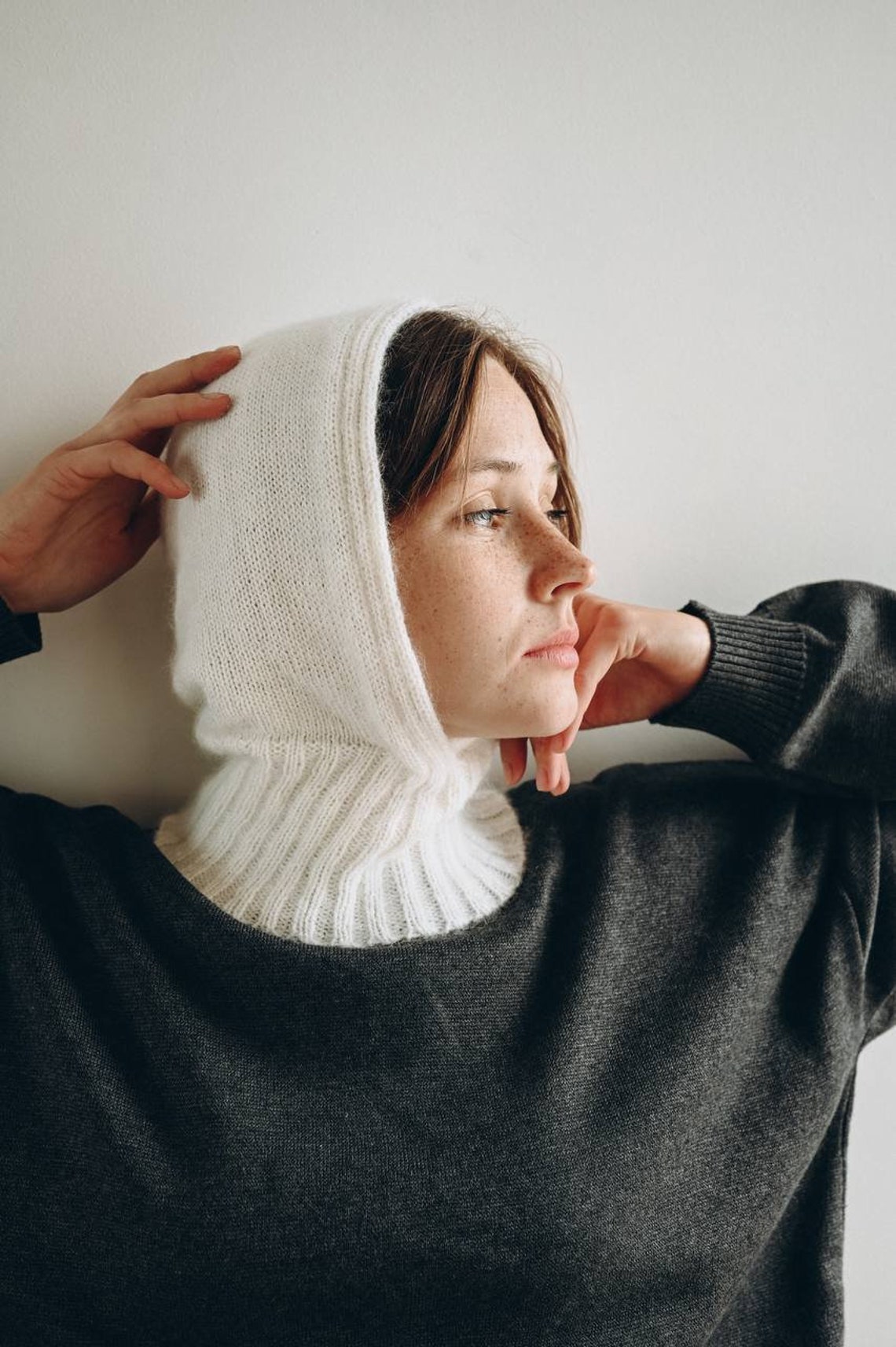 MATCRISTER Teddy Lined Winter Hood Angora Cream main image 1