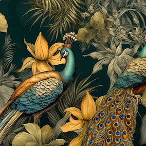 A Peacock Pair - Mint by Michelle Decoupage Paper - Free Shipping Eligible - Flipping Fabulous Salina - Furniture Decoupage