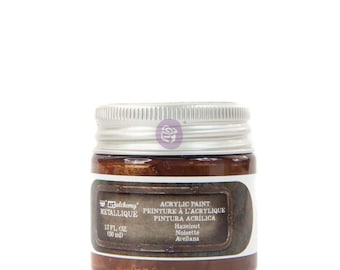 Metallique Hazelnut   - Art Alchemy Acrylic Paint - Finnabair - ReDesign With Prima - Mixed Media Art - Flipping Fabulous