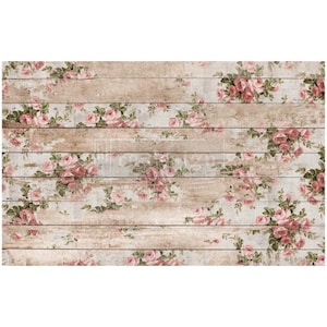 Decoupage Tissue Paper – Shabby Floral - ReDesign With Prima - Furniture Upcycling - DIY Decor - Decoupage Crafts - Flipping Fabulous Salina