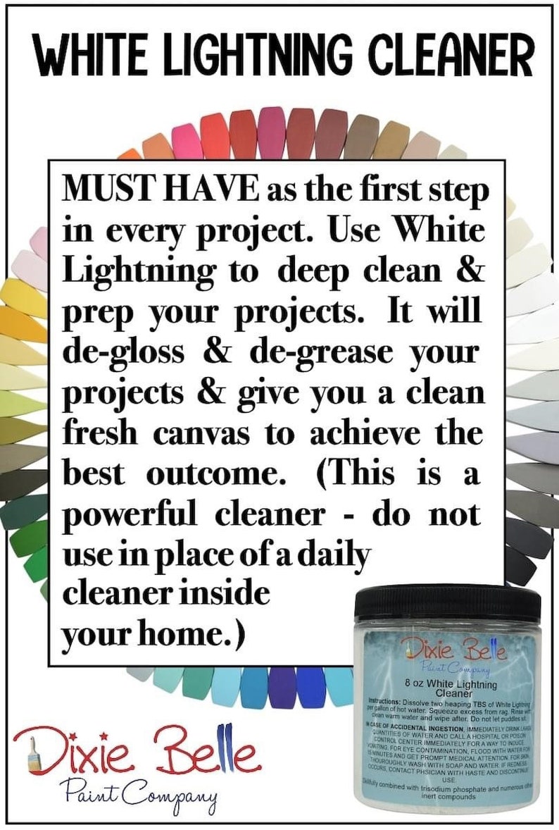 White Lightning Cleaner Dixie Belle Paint Flipping Fabulous Etsy