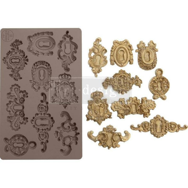Grandeur Keyholes - Silicone Mold - Redesign with Prima - Resin, Epoxy, Wax, Clay, Baking, Crafting - Flipping Fabulous Salina
