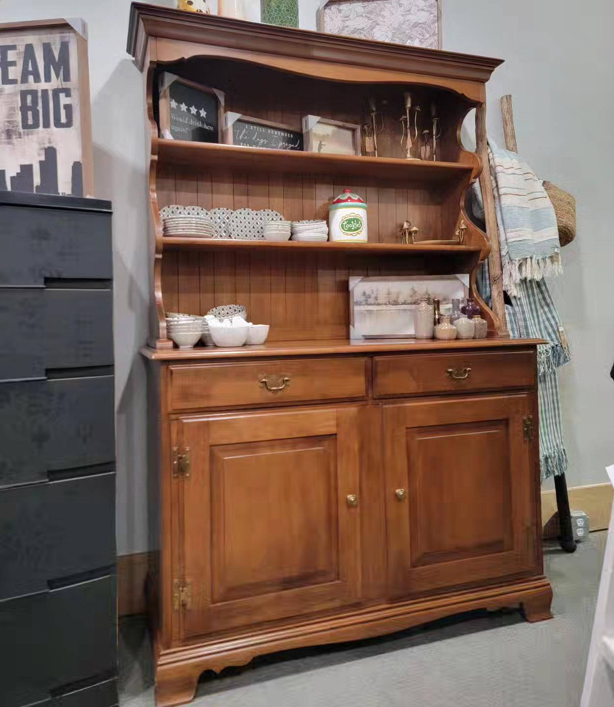 Heywood Wakefield Maple Hutch - 1 Available, Solid Wood, Vintage