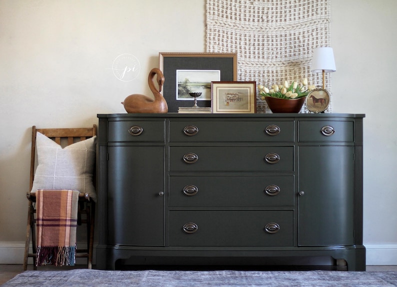Olive Grove - Legacy Paints - All in One Furniture & Cabinet Paint, Same Day Shipping - Durable, Primer to Topcoat Painting image 2