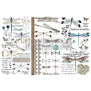 Spring Dragonfly Rub On Transfer - ReDesign With Prima - Furniture Upcycling - DIY Decor - Flipping Fabulous Salina