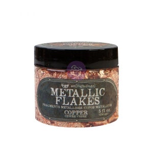 May include: A jar of copper metallic flakes for crafting. The jar is labeled "Metallic Flakes" and "Copper". It contains 5 fluid ounces (150 ml).