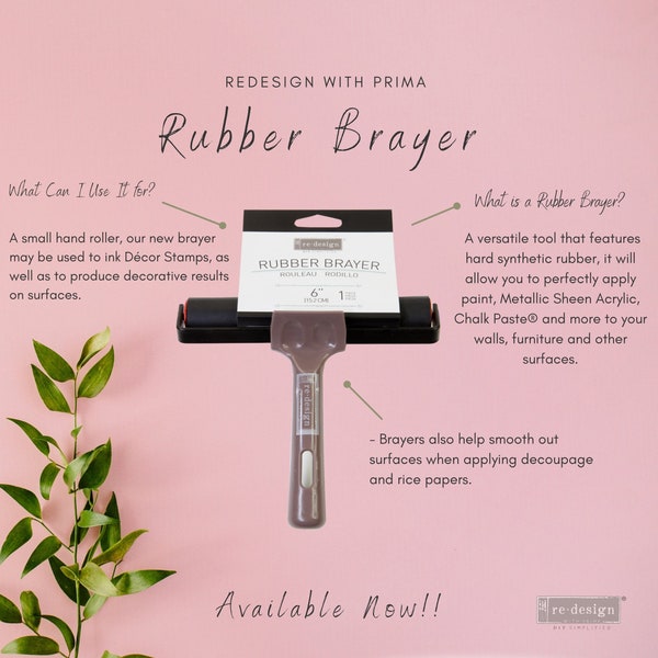 Redesign Rubber Brayer 6″ – 1 pc, 6″ - FREE SHIPPING ELIGIBLE Flipping Fabulous Salina