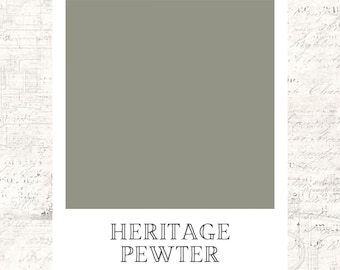 Heritage Pewter - Melange ONE Artisan Mineral Paint - Primer To Topcoat In One - Ships Same Day - Furniture Paint - Flipping Fabulous Salina