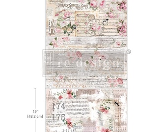 Decoupage Tissue Paper Pack – Shabby Chic Sheets - ReDesign With Prima - Furniture Upcycling - Decor - Decoupage Craft - Flipping Fabulous