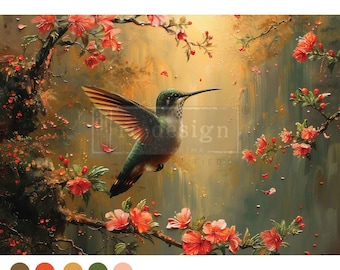A3 Decoupage Fiber – Sunset Serenade – 1 sheet, 11.7″x16.5″ - ReDesign With Prima - Furniture Upcycling - DIY Decor - Crafts
