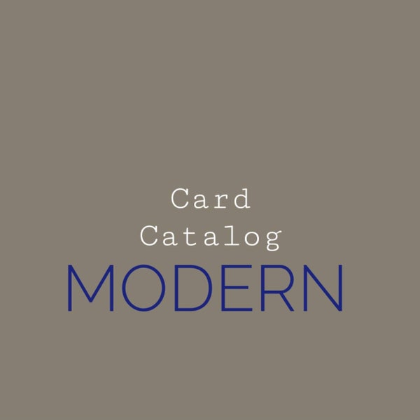 Buy Card Catalog Online Etsy