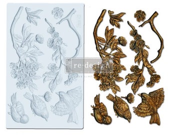 Aviary - Silicone Mold - Redesign with Prima - Resin, Epoxy, Wax, Clay, Baking, Crafting - Flipping Fabulous Salina