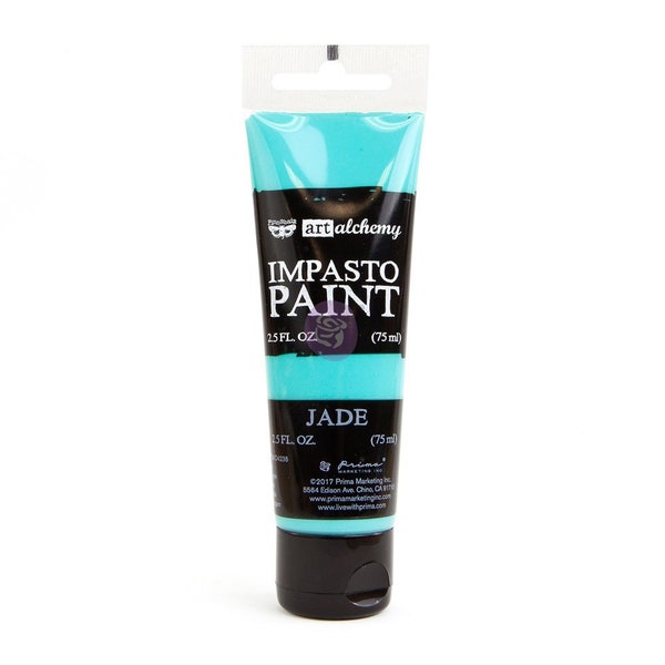 Impasto Jade - Art Alchemy Acrylic Paint - Finnabair - ReDesign With Prima - Mixed Media Art - Flipping Fabulous Salina