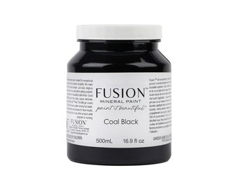 Coal Black - Fusion Mineral Paint - Same Day Shipping - Furniture Paint - Furniture Painting Tools - Flipping Fabulous Salina